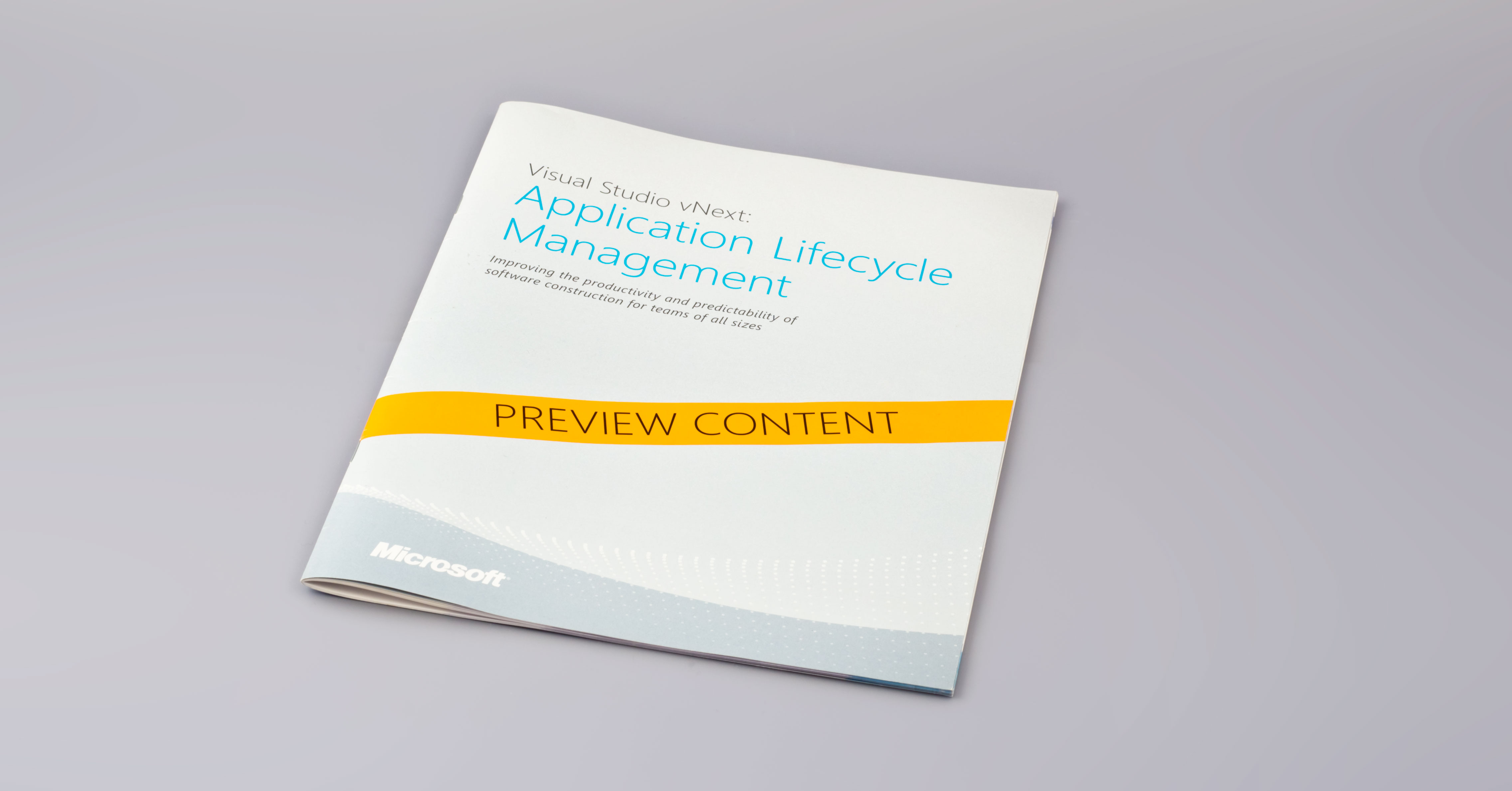 Visual Studio vNext: Application Lifecycle Management – Preview Content