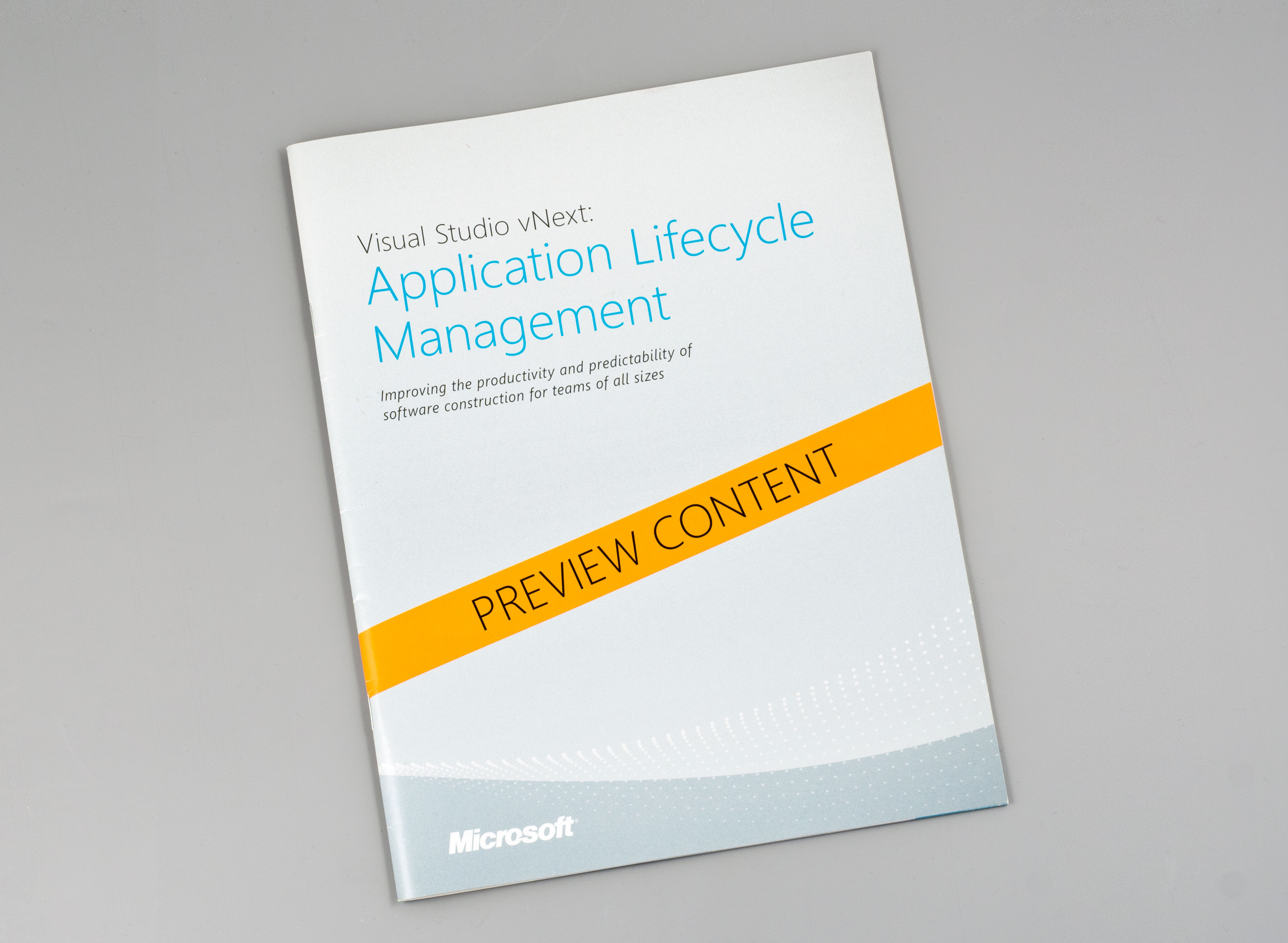 Visual Studio vNext: Application Lifecycle Management – Preview Content