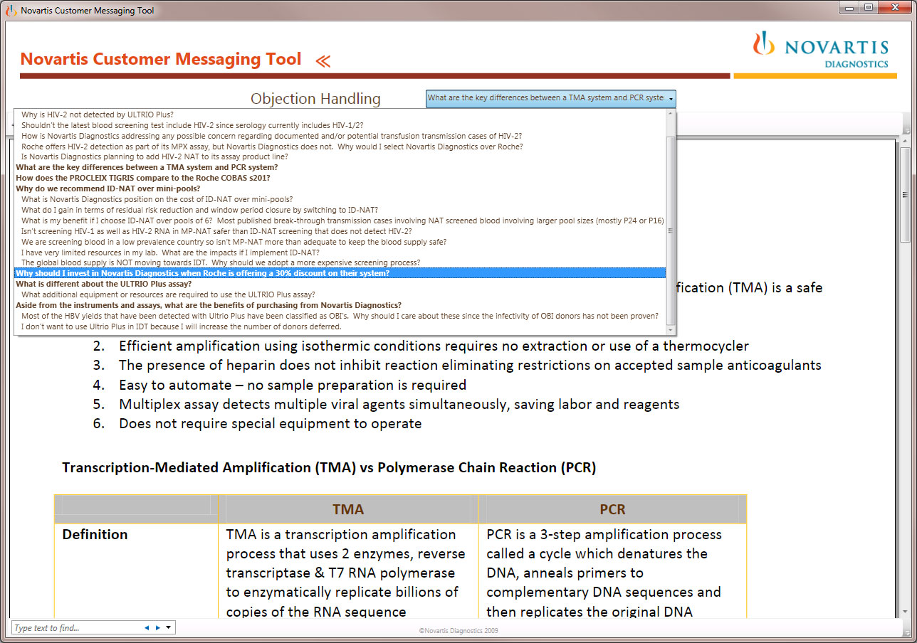 Novartis Sales Tool UI/UX - WPF-Based Field Application