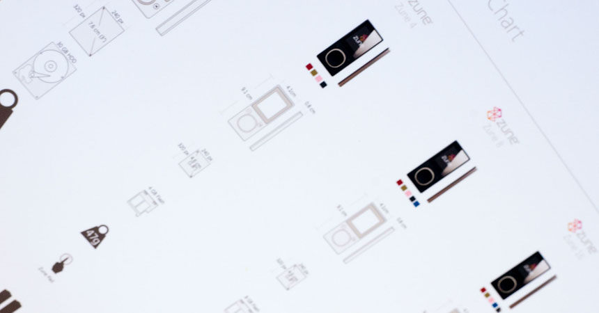 Zune Model Comparison Infographic - Hardware Visualization