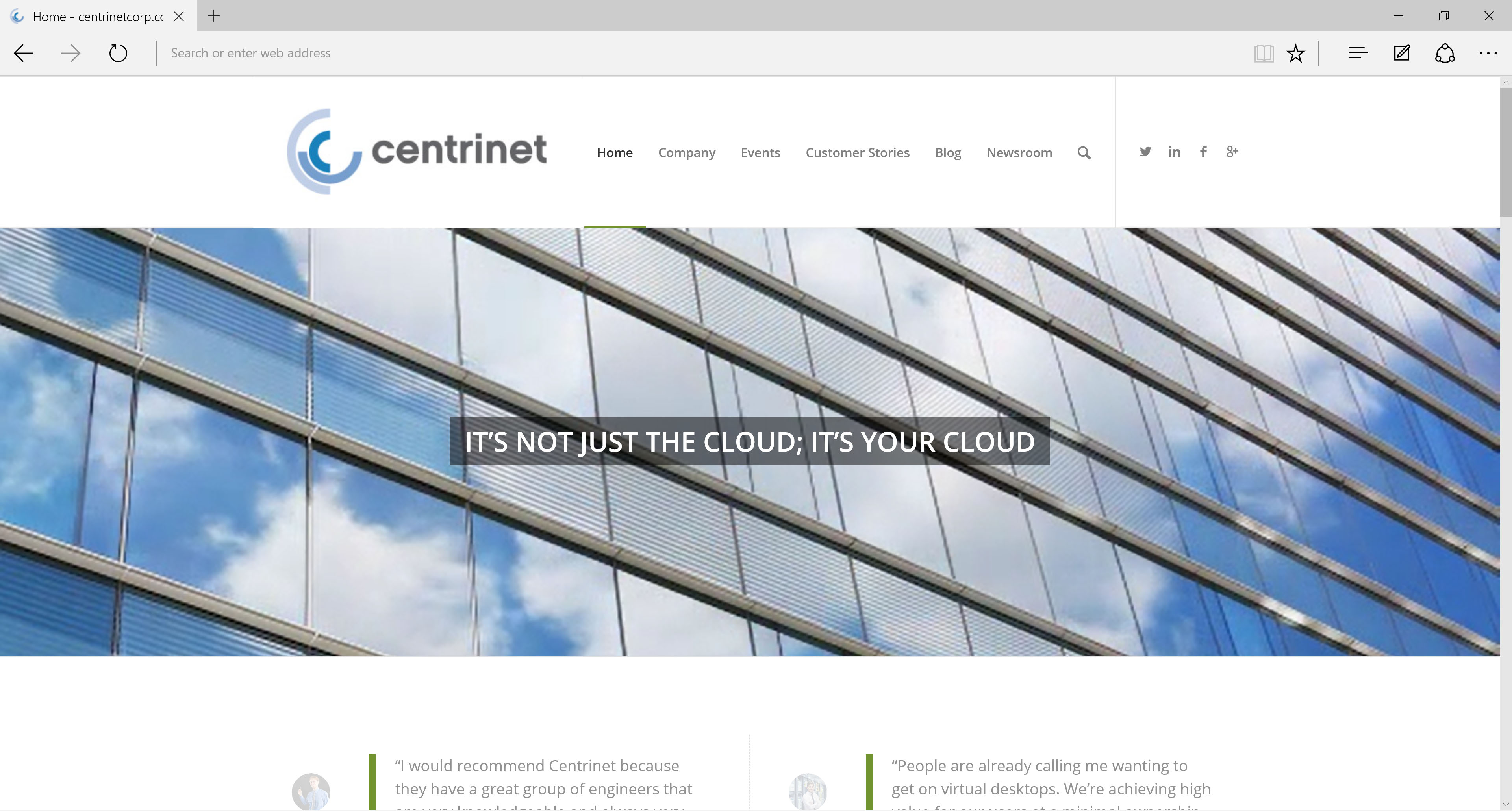Centrinet WordPress Website Design and Development