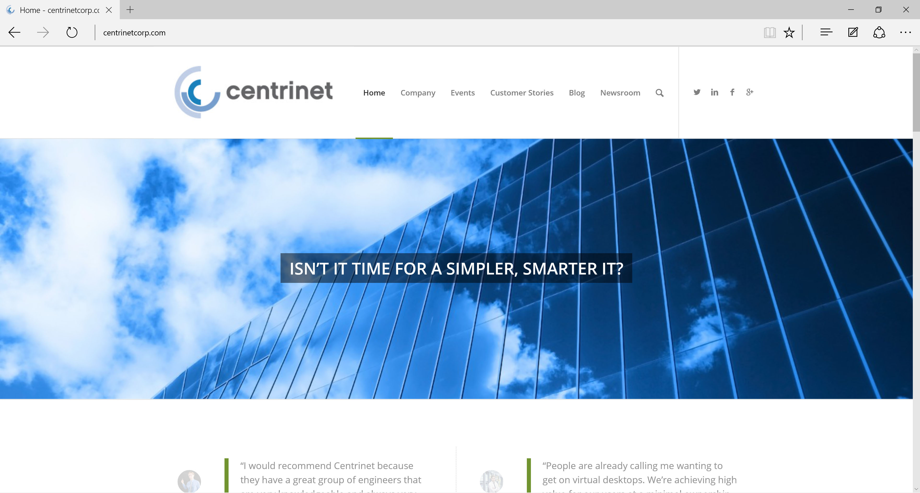 Centrinet WordPress Website Design and Development